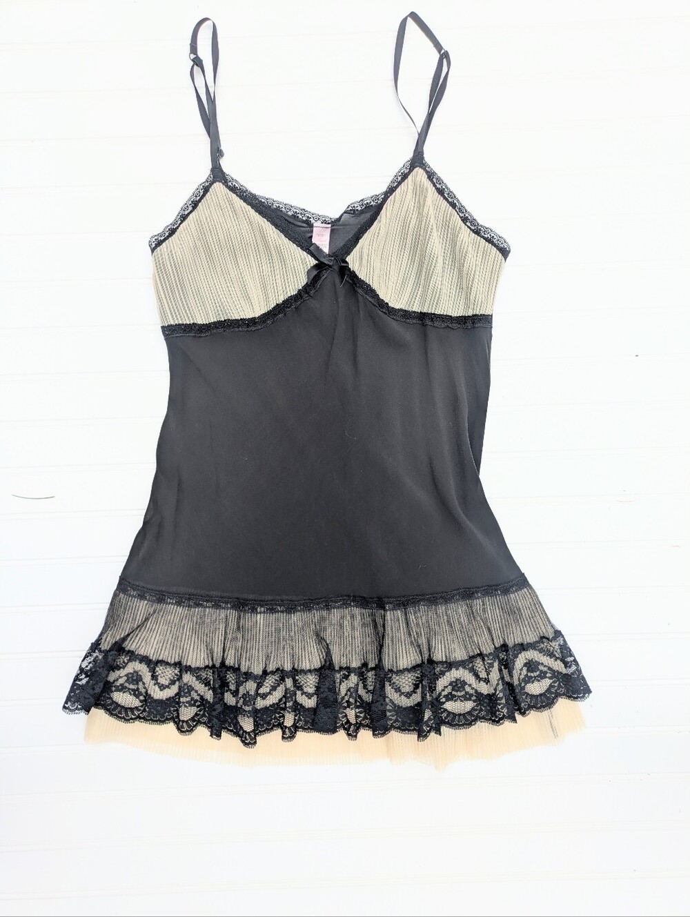 Victoria's Secret Vintage Silk, Mesh And Lace Chemise
